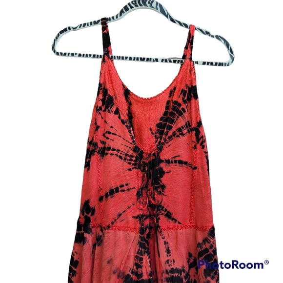 SAAKAS New Boho Waterfall Tie Die Dress - Picture 3 of 11